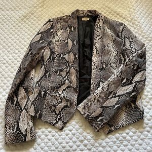Snake print blazer